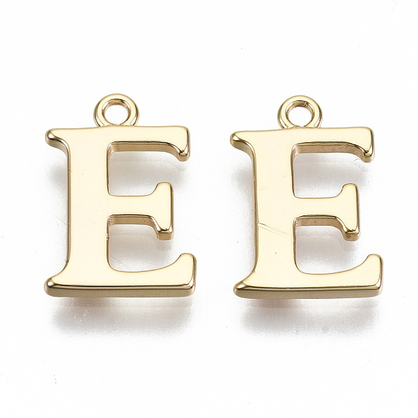 PandaHall Brass Charms, Nickel Free, Letter, Real 18K Gold Plated, Letter.E, E: 14x9x1mm, Hole: 1.2mm Brass Letter E
PandaHall Brass Charms, Nickel Free, Letter, Real 18K Gold Plated, Letter.E, E: 14x9x1mm, Hole: 1.2mm Brass Letter E