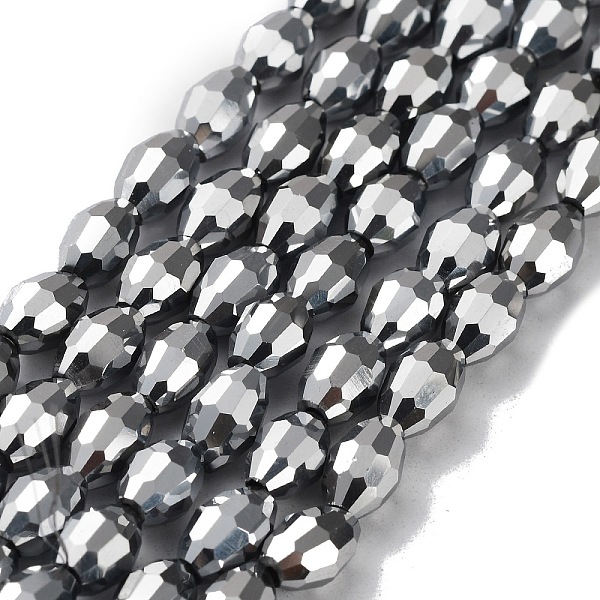 PandaHall Electroplate Glass Beads Strands, Faceted Oval, Silver Plated, bead: 8mm long, 6mm thick, hole: 1.5mm, about 72pcs/strand Glass...
PandaHall Electroplate Glass Beads Strands, Faceted Oval, Silver Plated, bead: 8mm long, 6mm thick, hole: 1.5mm, about 72pcs/strand Glass...