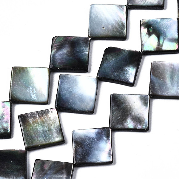 PandaHall Natural Black Lip Shell Bead Strands, Rhombus, 24~25x23~25x3~4mm, Hole: 0.9mm, about 15~16pcs/strand, 15.16 inch(38.5cm) Black Lip...
PandaHall Natural Black Lip Shell Bead Strands, Rhombus, 24~25x23~25x3~4mm, Hole: 0.9mm, about 15~16pcs/strand, 15.16 inch(38.5cm) Black Lip...
