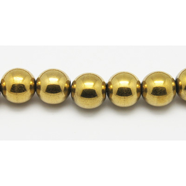 PandaHall Non-Magnetic Synthetic Hematite Beads Strands, Grade A, Round, Golden Plated, Size: about 12mm in diameter, hole: 1mm, about..., Gold
PandaHall Non-Magnetic Synthetic Hematite Beads Strands, Grade A, Round, Golden Plated, Size: about 12mm in diameter, hole: 1mm, about..., Gold