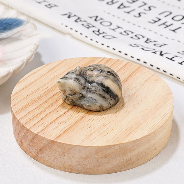 PandaHall Natural Leopard Skin Jasper Display Decorations, Reiki Energy Stone Figurine, Sleeping Cat, 33.5x39x23.5mm Leopard Skin Jasper Cat...
PandaHall Natural Leopard Skin Jasper Display Decorations, Reiki Energy Stone Figurine, Sleeping Cat, 33.5x39x23.5mm Leopard Skin Jasper Cat...