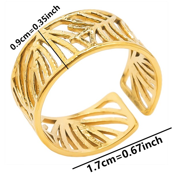 PandaHall Minimalist Geometric Stainless Steel Open Cuff Ring for Unisex, Wide Band Ring, Golden Other
PandaHall Minimalist Geometric Stainless Steel Open Cuff Ring for Unisex, Wide Band Ring, Golden Other