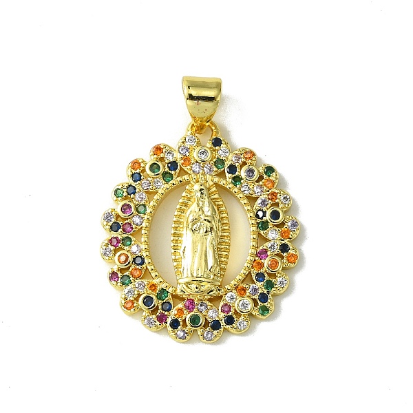 PandaHall Real 18K Gold Plated Brass Micro Pave Random Color Cubic Zirconia Pendants, Oval with Virgin Mary Pattern Charms, Colorful...
PandaHall Real 18K Gold Plated Brass Micro Pave Random Color Cubic Zirconia Pendants, Oval with Virgin Mary Pattern Charms, Colorful...