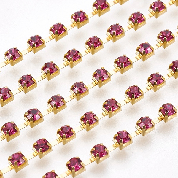 PandaHall Brass Rhinestone Strass Chains, Rhinestone Cup Chain, 1440pcs rhinestone/bundles, Grade A, Rose, 2.8mm, about 24.6 Feet..., Pink
PandaHall Brass Rhinestone Strass Chains, Rhinestone Cup Chain, 1440pcs rhinestone/bundles, Grade A, Rose, 2.8mm, about 24.6 Feet..., Pink