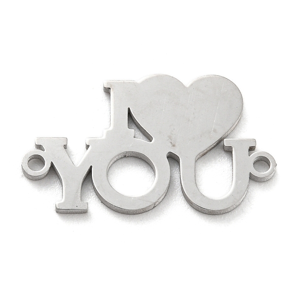 PandaHall 304 Stainless Steel Connector Charms, Heart with Word, Stainless Steel Color, 11x19x1mm, Hole: 1mm 304 Stainless Steel Heart
PandaHall 304 Stainless Steel Connector Charms, Heart with Word, Stainless Steel Color, 11x19x1mm, Hole: 1mm 304 Stainless Steel Heart