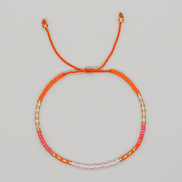 PandaHall Glass Seed Braided Beaded Bracelets, Adjustable Bracelet, Orange Red, 11 inch(28cm) Seed Beads
PandaHall Glass Seed Braided Beaded Bracelets, Adjustable Bracelet, Orange Red, 11 inch(28cm) Seed Beads