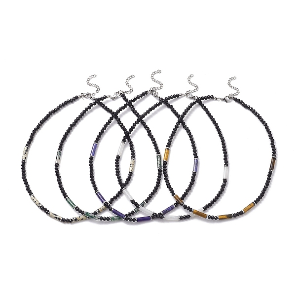PandaHall Glass & Non-magnetic Synthetic Hematite Bead Necklaces, Mixed Natural Gemstone Bead Necklaces, 304 Stainless Steel Jewelry, 15-3/8...
PandaHall Glass & Non-magnetic Synthetic Hematite Bead Necklaces, Mixed Natural Gemstone Bead Necklaces, 304 Stainless Steel Jewelry, 15-3/8...