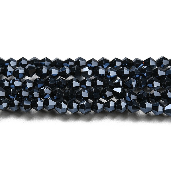 PandaHall Opaque Solid Color Electroplate Glass Beads Strands, Pearl Luster Plated, Faceted, Bicone, Black, 3.5x3mm, Hole: 0.8mm, about...
PandaHall Opaque Solid Color Electroplate Glass Beads Strands, Pearl Luster Plated, Faceted, Bicone, Black, 3.5x3mm, Hole: 0.8mm, about...