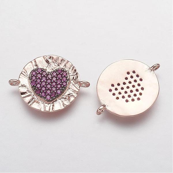 PandaHall Brass Micro Pave Grade AAA Cubic Zirconia Links, Lead Free & Nickel Free & Cadmium Free, Flat Round with Heart, Medium Violet Red...
PandaHall Brass Micro Pave Grade AAA Cubic Zirconia Links, Lead Free & Nickel Free & Cadmium Free, Flat Round with Heart, Medium Violet Red...