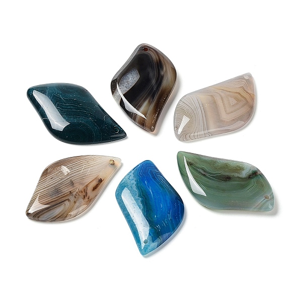 PandaHall Natural Banded Agate/Striped Agate Pendants, Dyed & Heated, Leaf Charms, Mixed Color, 50~52x28~29x5~6mm, Hole: 1.6mm Banded Agate..., Multicolor
PandaHall Natural Banded Agate/Striped Agate Pendants, Dyed & Heated, Leaf Charms, Mixed Color, 50~52x28~29x5~6mm, Hole: 1.6mm Banded Agate..., Multicolor