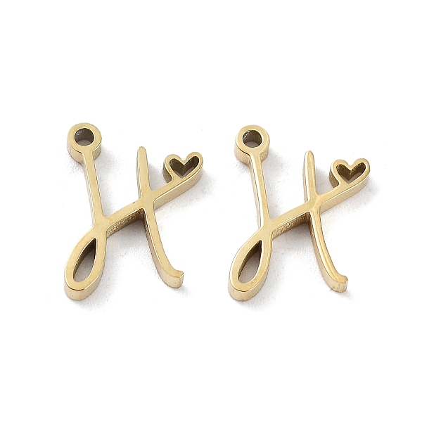 PandaHall 304 Stainless Steel Charms, Laser Cut, Real 14K Gold Plated, Letter H, 11.5x8.5x1.5mm, Hole: 1mm 304 Stainless Steel Letter H
PandaHall 304 Stainless Steel Charms, Laser Cut, Real 14K Gold Plated, Letter H, 11.5x8.5x1.5mm, Hole: 1mm 304 Stainless Steel Letter H