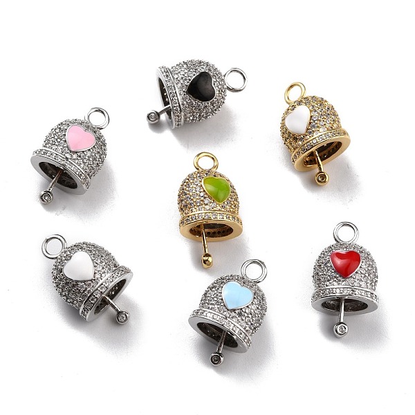 PandaHall Brass Bell Pendants, with Heart Enamel, Long-Lasting Plated, Real 18K Gold/Platinum Plated , Mixed Color, 21.5x12x10mm, Hole: 3mm..., Multicolor
PandaHall Brass Bell Pendants, with Heart Enamel, Long-Lasting Plated, Real 18K Gold/Platinum Plated , Mixed Color, 21.5x12x10mm, Hole: 3mm..., Multicolor