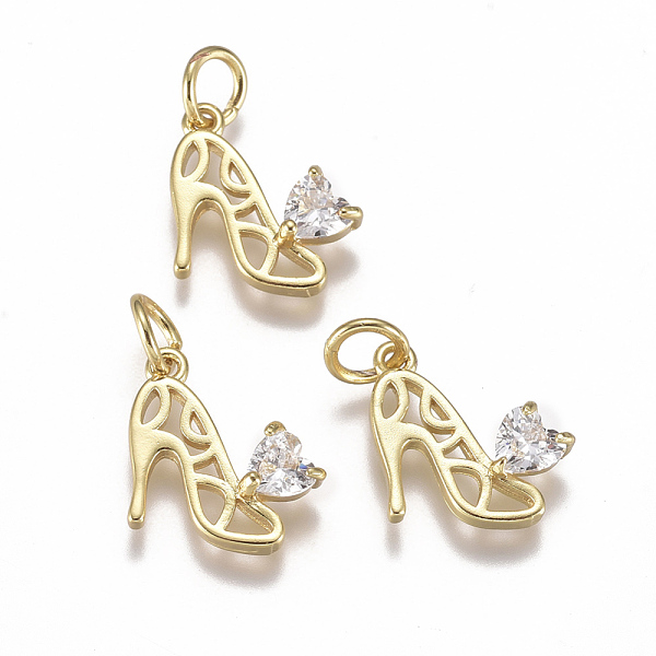 PandaHall Brass Micro Pave Cubic Zirconia Stilettos Charms, with Jump Ring, Long-Lasting Plated, High-heeled Shoes, Clear, Real 18K Gold...
PandaHall Brass Micro Pave Cubic Zirconia Stilettos Charms, with Jump Ring, Long-Lasting Plated, High-heeled Shoes, Clear, Real 18K Gold...
