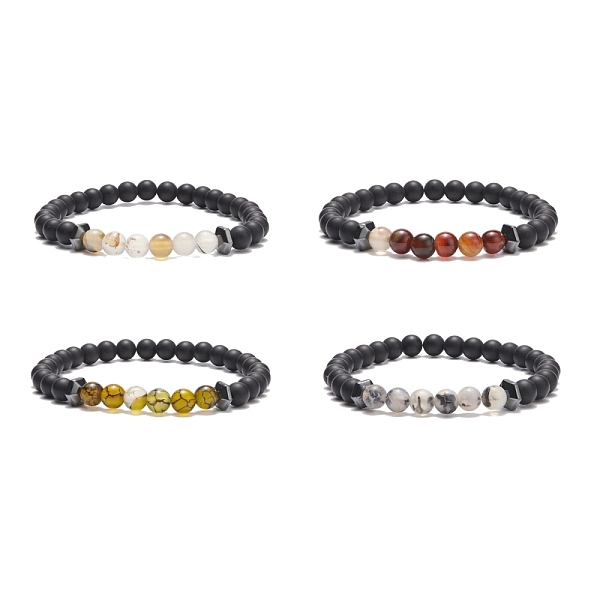 PandaHall Natural Gemstone & Black Agate(Dyed) & Synthetic Hematite Round Beaded Stretch Bracelet, Gemstone Jewelry for Women, Inner..., Multicolor
PandaHall Natural Gemstone & Black Agate(Dyed) & Synthetic Hematite Round Beaded Stretch Bracelet, Gemstone Jewelry for Women, Inner..., Multicolor