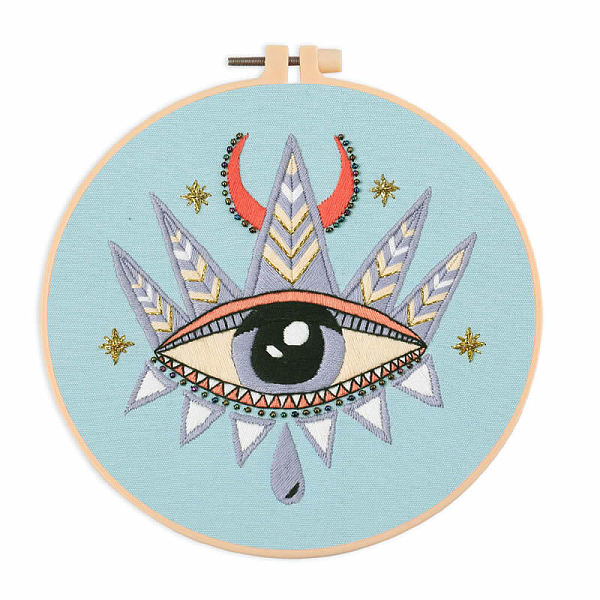 PandaHall DIY Eye & Moon Pattern Embroidery Kits, Included Needle, Threads, Fabric, Needle, Gourd Threader, Ceramic Bead, without Embroidery...
PandaHall DIY Eye & Moon Pattern Embroidery Kits, Included Needle, Threads, Fabric, Needle, Gourd Threader, Ceramic Bead, without Embroidery...