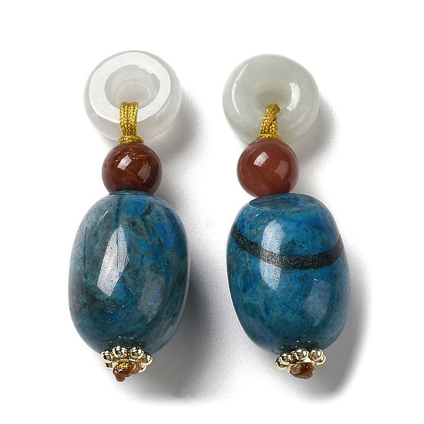 PandaHall Natural Jadeite Donut Pendants, Natural Stone Oval Charms with Natural Agate Round Beads, 28.5~29.5mm, Pendants: 13~13.5x10mm...
PandaHall Natural Jadeite Donut Pendants, Natural Stone Oval Charms with Natural Agate Round Beads, 28.5~29.5mm, Pendants: 13~13.5x10mm...
