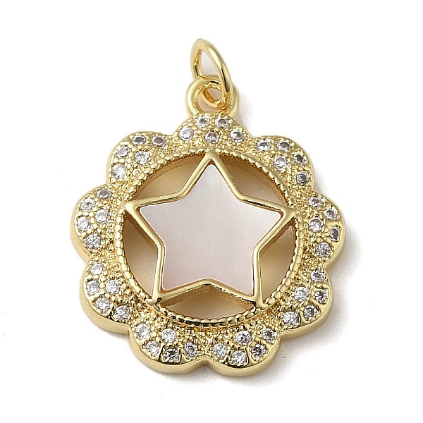 PandaHall Brass Micro Pave Cubic Zirconia Pendants, with Shell, Star, Real 18K Gold Plated, 21x18x3.5mm Brass+Cubic Zirconia+Shell Star..., Clear
PandaHall Brass Micro Pave Cubic Zirconia Pendants, with Shell, Star, Real 18K Gold Plated, 21x18x3.5mm Brass+Cubic Zirconia+Shell Star..., Clear