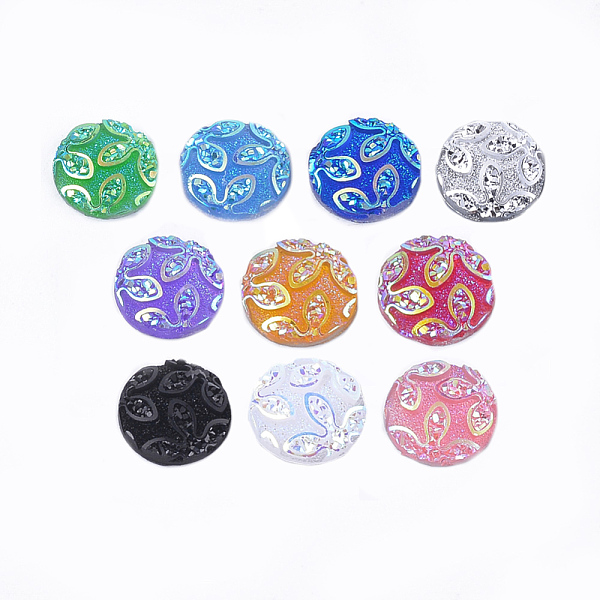 PandaHall Resin Cabochons, Flat Round with Flower, Mixed Color, 12x3~3.5mm Resin Flat Round Multicolor
PandaHall Resin Cabochons, Flat Round with Flower, Mixed Color, 12x3~3.5mm Resin Flat Round Multicolor