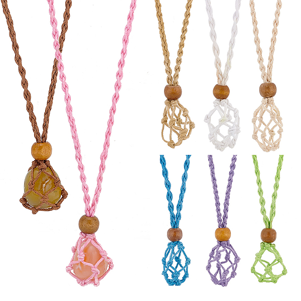 PandaHall PH 8pcs Crystal Necklace Holders, Empty Stone Cage Replacement Adjustable Braided Necklaces Raw Stone Necklace Cage Pendant Stone..., Multicolor
PandaHall PH 8pcs Crystal Necklace Holders, Empty Stone Cage Replacement Adjustable Braided Necklaces Raw Stone Necklace Cage Pendant Stone..., Multicolor