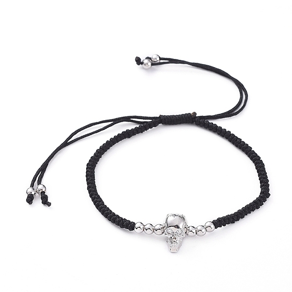 PandaHall Skull Adjustable Brass Nylon Thread Braided Bracelets, with Micro Pave Cubic Zirconia, clear, Platinum, 2-1/8 inch(55mm)~3-5/8...
PandaHall Skull Adjustable Brass Nylon Thread Braided Bracelets, with Micro Pave Cubic Zirconia, clear, Platinum, 2-1/8 inch(55mm)~3-5/8...