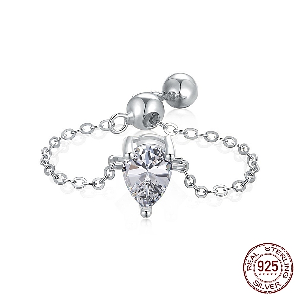 PandaHall Rhodium Plated 925 Sterling Silver Rolo Chain Rings, Birthstone Ring, Real Platinum Plated, with Cubic Zirconia Teardrop for Women..., Clear
PandaHall Rhodium Plated 925 Sterling Silver Rolo Chain Rings, Birthstone Ring, Real Platinum Plated, with Cubic Zirconia Teardrop for Women..., Clear