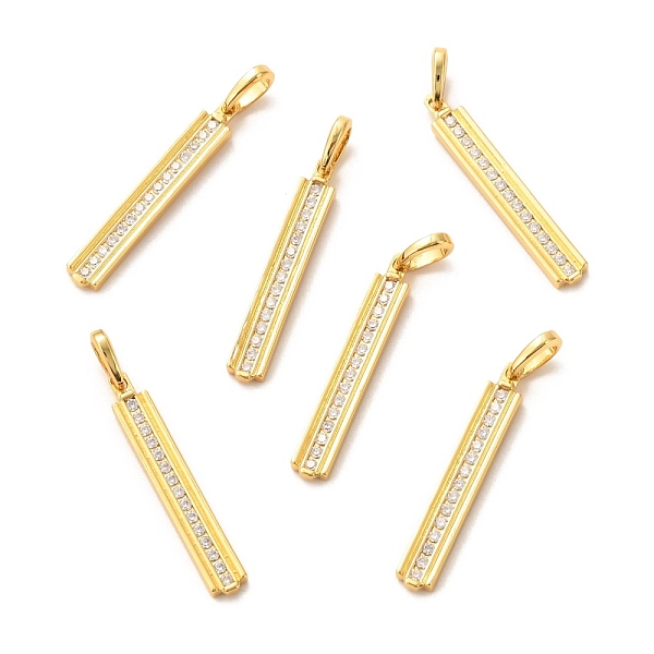 PandaHall Brass Micro Pave Clear Cubic Zirconia Pendants, Long-Lasting Plated, Rectangle, Real 18K Gold Plated, 30.5x4.5x2mm, Hole: 5x3mm...
PandaHall Brass Micro Pave Clear Cubic Zirconia Pendants, Long-Lasting Plated, Rectangle, Real 18K Gold Plated, 30.5x4.5x2mm, Hole: 5x3mm...