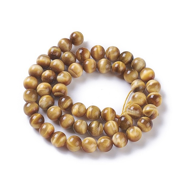 PandaHall Natural Tiger Eye Beads Strands, Round, Dyed & Heated, Goldenrod, 8mm, Hole: 1mm, about 49~51pcs/strand, 15.3 inch~15.75 inch..., Gold
PandaHall Natural Tiger Eye Beads Strands, Round, Dyed & Heated, Goldenrod, 8mm, Hole: 1mm, about 49~51pcs/strand, 15.3 inch~15.75 inch..., Gold