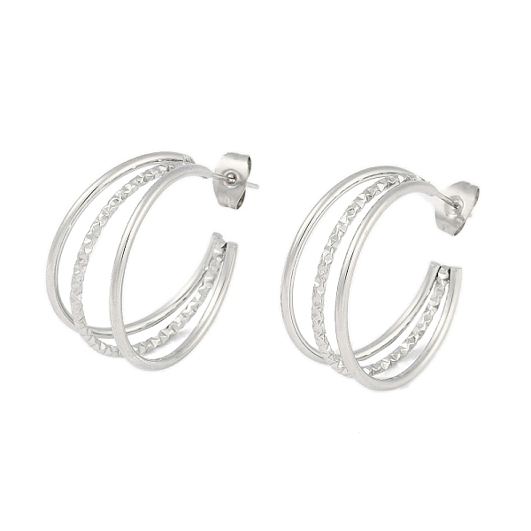 PandaHall 304 Stainless Steel Stud Earring, Multilayer Arc, Stainless Steel Color, 25x12mm 304 Stainless Steel Others
PandaHall 304 Stainless Steel Stud Earring, Multilayer Arc, Stainless Steel Color, 25x12mm 304 Stainless Steel Others