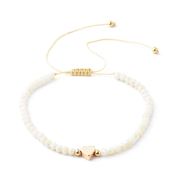 PandaHall Adjustable Nylon Thread Braided Bead Bracelets, Faceted Rondelle Electroplate Glass Beads, Round Glass Pearl, White, Inner...
PandaHall Adjustable Nylon Thread Braided Bead Bracelets, Faceted Rondelle Electroplate Glass Beads, Round Glass Pearl, White, Inner...