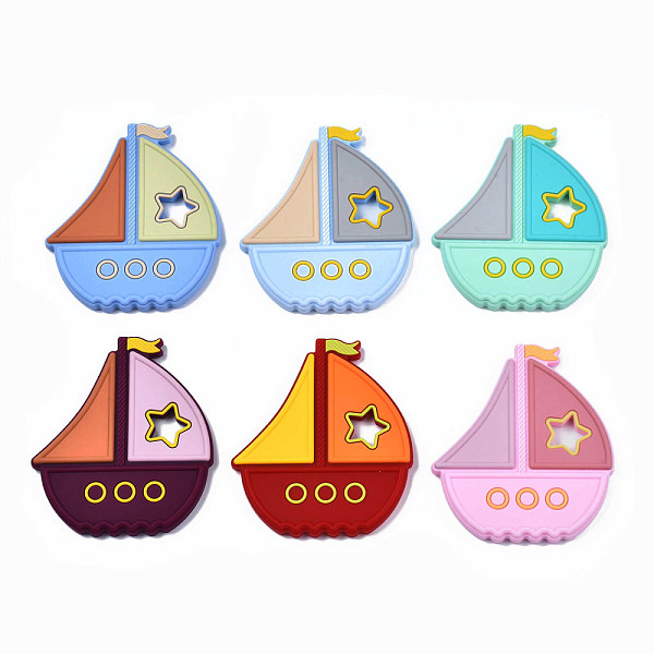 PandaHall Food Grade Eco-Friendly Silicone Beads, Baby Chew Teething, Boat, Mixed Color, 90x78.5x8.5mm, Hole: 14x17mm Silicone Others..., Multicolor
PandaHall Food Grade Eco-Friendly Silicone Beads, Baby Chew Teething, Boat, Mixed Color, 90x78.5x8.5mm, Hole: 14x17mm Silicone Others..., Multicolor