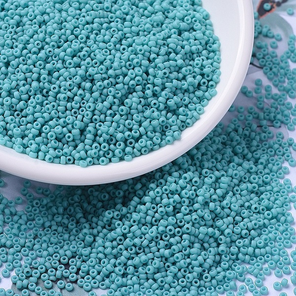 PandaHall MIYUKI Round Rocailles Beads, Japanese Seed Beads, 11/0, (RR2029) Matte Opaque Turquoise Blue Luster, 11/0, 2x1.3mm, Hole: 0.8mm..., Cyan
PandaHall MIYUKI Round Rocailles Beads, Japanese Seed Beads, 11/0, (RR2029) Matte Opaque Turquoise Blue Luster, 11/0, 2x1.3mm, Hole: 0.8mm..., Cyan