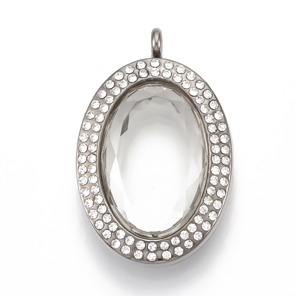 PandaHall Alloy Magnetic Locket Pendants, with Rhinestone and Glass, Oval, Faceted, Crystal, Gunmetal, 46x30x16mm, Hole: 4mm, Inner Measure..., Clear
PandaHall Alloy Magnetic Locket Pendants, with Rhinestone and Glass, Oval, Faceted, Crystal, Gunmetal, 46x30x16mm, Hole: 4mm, Inner Measure..., Clear
