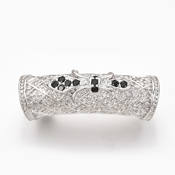 PandaHall Brass Micro Pave Cubic Zirconia Tube Beads, Large Hole Beads, Black, Platinum, 28x9x9.5mm, Hole: 6mm Brass+Cubic Zirconia Tube...
PandaHall Brass Micro Pave Cubic Zirconia Tube Beads, Large Hole Beads, Black, Platinum, 28x9x9.5mm, Hole: 6mm Brass+Cubic Zirconia Tube...