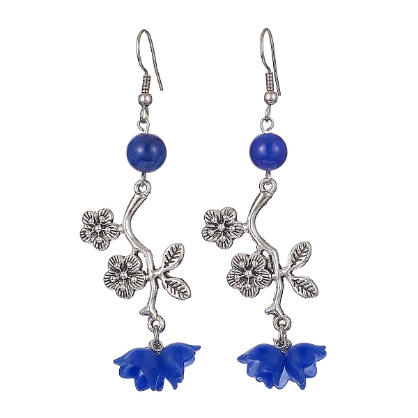 PandaHall Natural Dyed Mashan Jade Flower with Acrylic Beaded Dangle Earrings, 304 Stainless Steel Long Drop Earrings, Dark Blue, 73x22mm...
PandaHall Natural Dyed Mashan Jade Flower with Acrylic Beaded Dangle Earrings, 304 Stainless Steel Long Drop Earrings, Dark Blue, 73x22mm...