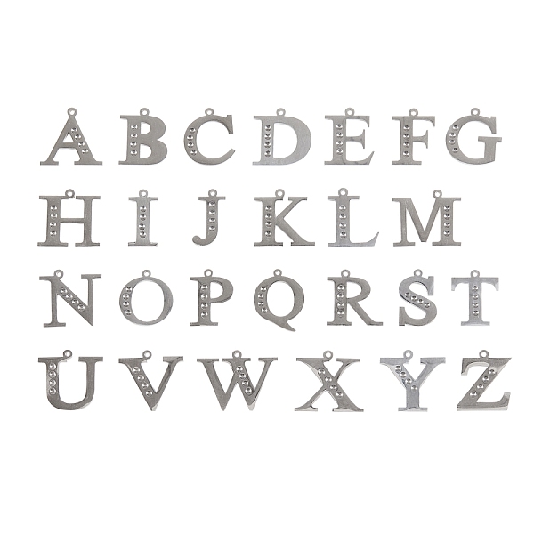 PandaHall 304 Stainless Steel Letter Pendant Rhinestone Settings, Alphabet, Letter A~Z, Stainless Steel Color, 26pcs/box 304 Stainless Steel...
PandaHall 304 Stainless Steel Letter Pendant Rhinestone Settings, Alphabet, Letter A~Z, Stainless Steel Color, 26pcs/box 304 Stainless Steel...