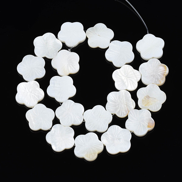 PandaHall Natural Freshwater Shell Beads Strands, Flower, Seashell Color, 19x19x2~3.5mm, Hole: 0.9mm, about 20pcs/strand, 14.69 inch~14.96...
PandaHall Natural Freshwater Shell Beads Strands, Flower, Seashell Color, 19x19x2~3.5mm, Hole: 0.9mm, about 20pcs/strand, 14.69 inch~14.96...