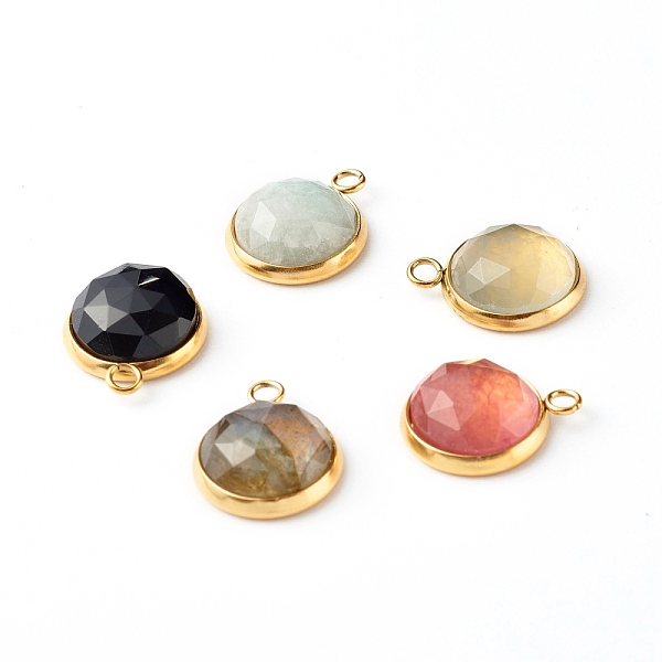 PandaHall Handmade Natural Mixed Gemstone Pendants, with Golden 304 Stainless Steel Settings, Faceted, Half Round, 14.5x11.8x5mm, Hole...
PandaHall Handmade Natural Mixed Gemstone Pendants, with Golden 304 Stainless Steel Settings, Faceted, Half Round, 14.5x11.8x5mm, Hole...