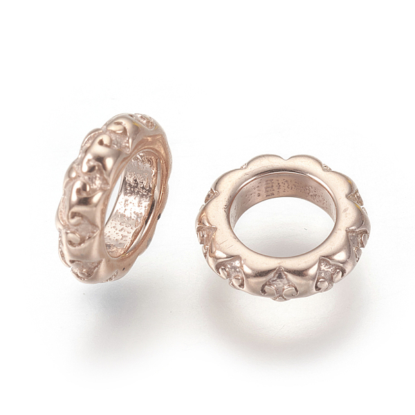 PandaHall 304 Stainless Steel Beads, Large Hole Beads, Ring, Rose Gold, 8.5x2.5mm, Hole: 5mm 304 Stainless Steel Ring
PandaHall 304 Stainless Steel Beads, Large Hole Beads, Ring, Rose Gold, 8.5x2.5mm, Hole: 5mm 304 Stainless Steel Ring