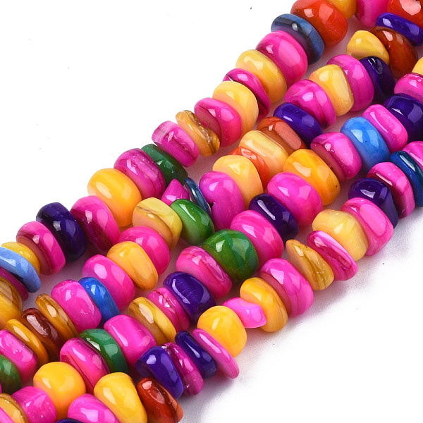 PandaHall Natural Trochid Shell/Trochus Shell Beads Strands, Dyed, Flat Round, Colorful, 5~10x1~7mm, Hole: 1mm, about 94pcs/strand, 14.96''...
PandaHall Natural Trochid Shell/Trochus Shell Beads Strands, Dyed, Flat Round, Colorful, 5~10x1~7mm, Hole: 1mm, about 94pcs/strand, 14.96''...