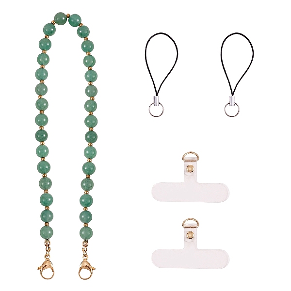 PandaHall Natural Green Aventurine & 304 Stainless Steel Round Beaded Mobile Straps, with TPU Mobile Phone Lanyard Patch and Nylon Mobile...
PandaHall Natural Green Aventurine & 304 Stainless Steel Round Beaded Mobile Straps, with TPU Mobile Phone Lanyard Patch and Nylon Mobile...