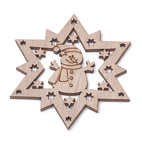 PandaHall Undyed Wooden Big Pendants, Star with Snowman, BurlyWood, 77x67x2.5mm, Hole: 2mm Wood Star Orange
PandaHall Undyed Wooden Big Pendants, Star with Snowman, BurlyWood, 77x67x2.5mm, Hole: 2mm Wood Star Orange