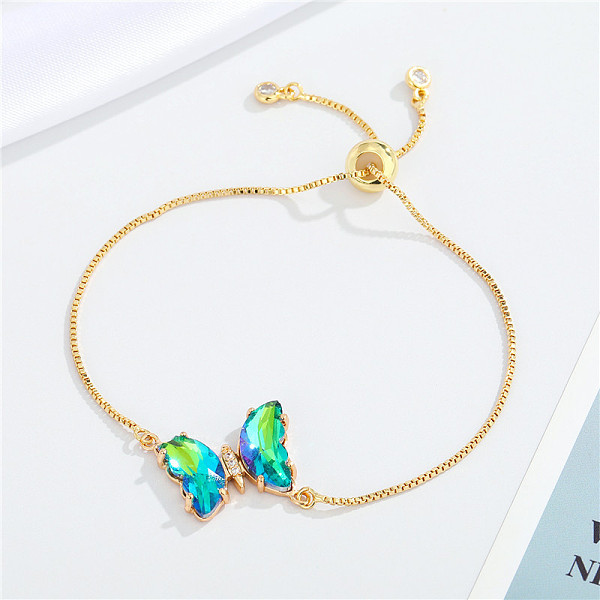 PandaHall European Jewelry Simple and Elegant Crystal Butterfly Bracelet Adjustable Bracelet for Women, Cyan, 0.1cm Alloy Cyan
PandaHall European Jewelry Simple and Elegant Crystal Butterfly Bracelet Adjustable Bracelet for Women, Cyan, 0.1cm Alloy Cyan