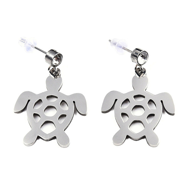 PandaHall 201 Stainless Steel Dangle Stud Earrings, with Clear Cubic Zirconia, Tortoise, Stainless Steel Color, 24.5mm, Pin: 0.8mm Cubic...
PandaHall 201 Stainless Steel Dangle Stud Earrings, with Clear Cubic Zirconia, Tortoise, Stainless Steel Color, 24.5mm, Pin: 0.8mm Cubic...
