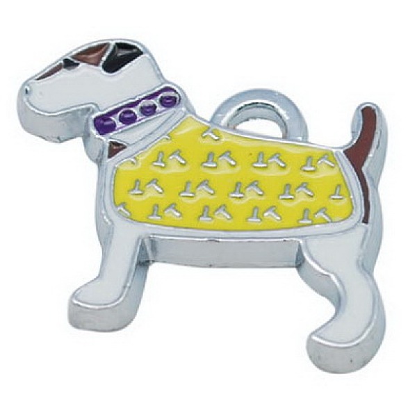 PandaHall Alloy Enamel Puppy Pendants, Lead Free and Cadmium Free, Dog with Clothes, Platinum Color, Yellow, 18x21x2mm, Hole: 3mm...
PandaHall Alloy Enamel Puppy Pendants, Lead Free and Cadmium Free, Dog with Clothes, Platinum Color, Yellow, 18x21x2mm, Hole: 3mm...