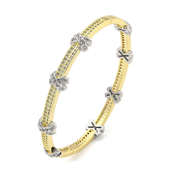 PandaHall Letter X Brass Micro Pave Clear Cubic Zirconia Hinded Bangles for Women, Platinum, Real 18K Gold Plated, Inner Diameter: 2 x 2-1/4...
PandaHall Letter X Brass Micro Pave Clear Cubic Zirconia Hinded Bangles for Women, Platinum, Real 18K Gold Plated, Inner Diameter: 2 x 2-1/4...