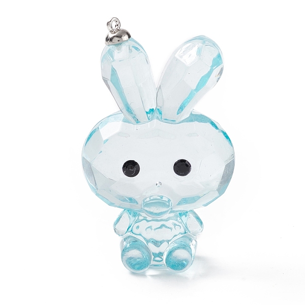 PandaHall Transparent Acrylic Rhinestone Big Pendants, with Alloy Findings, Faceted, Rabbit, Sky Blue, 59.5x35.5x24mm, Hole: 1.6mm Acrylic...
PandaHall Transparent Acrylic Rhinestone Big Pendants, with Alloy Findings, Faceted, Rabbit, Sky Blue, 59.5x35.5x24mm, Hole: 1.6mm Acrylic...