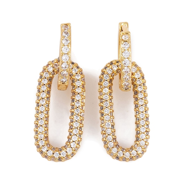 PandaHall Rack Plating Brass Cubic Zirconia Earrings, Cadmium Free & Lead Free, Long-Lasting Plated, Hoop Earrings, Oval, Real 18K Gold..., Clear
PandaHall Rack Plating Brass Cubic Zirconia Earrings, Cadmium Free & Lead Free, Long-Lasting Plated, Hoop Earrings, Oval, Real 18K Gold..., Clear
