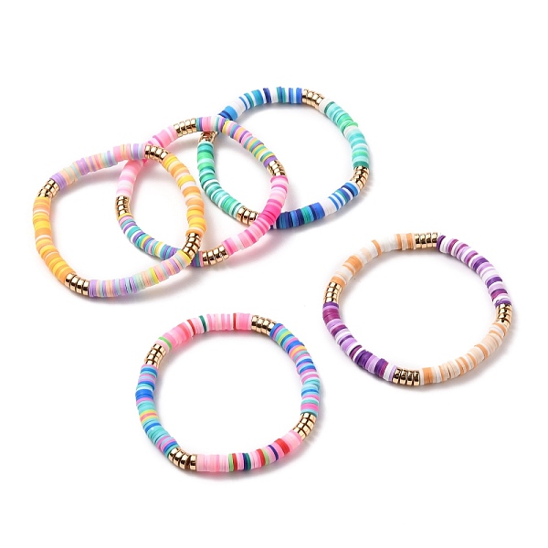 PandaHall Polymer Clay Heishi Beads Stretch Bracelets, with Electroplate Non-magnetic Synthetic Hematite Beads, Mixed Color, Inner Diameter..., Multicolor
PandaHall Polymer Clay Heishi Beads Stretch Bracelets, with Electroplate Non-magnetic Synthetic Hematite Beads, Mixed Color, Inner Diameter..., Multicolor