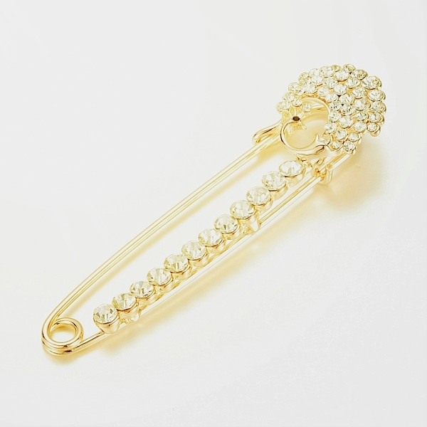 PandaHall Alloy Glass Rhinestones Brooches, Peacock, Golden, 80x21mm, Pin: 1.5mm Alloy+Rhinestone Clear
PandaHall Alloy Glass Rhinestones Brooches, Peacock, Golden, 80x21mm, Pin: 1.5mm Alloy+Rhinestone Clear
