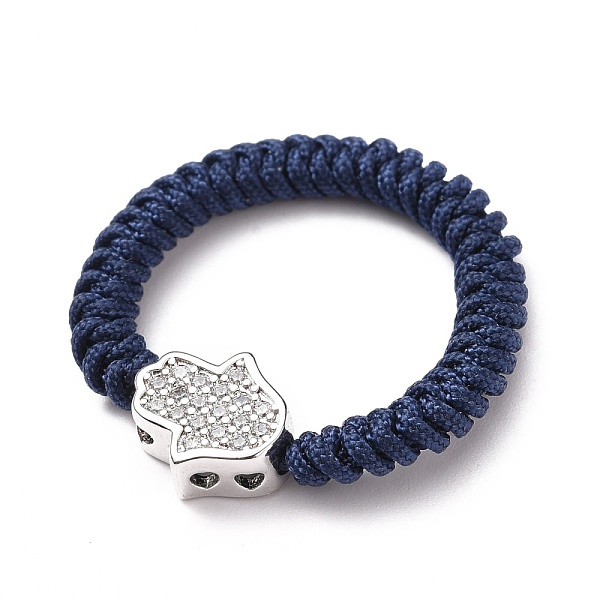 PandaHall Nylon Thread Cord Braided Rings, with Brass Micro Pave Clear Cubic Zirconia Beads, Hamsa Hand/Hand of Fatima/Hand of Miriam...
PandaHall Nylon Thread Cord Braided Rings, with Brass Micro Pave Clear Cubic Zirconia Beads, Hamsa Hand/Hand of Fatima/Hand of Miriam...